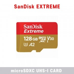 ﻿샌디스크 익스트림 마이크로SDXC 128GB (4K 영상촬영용)